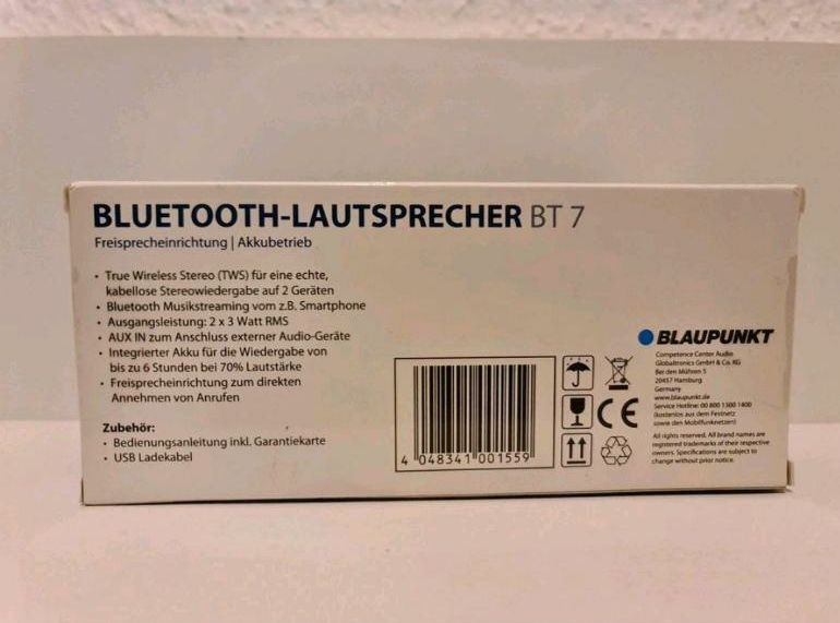 BLAUPUNKT Bluetooth Lautsprecher mit TWS BT 7 Bluetooth (No JBL) in Solingen