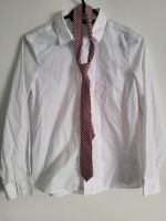 H&M Hemd weiß mit Krawatte Größe 152 langarm Niedersachsen - Wingst Vorschau