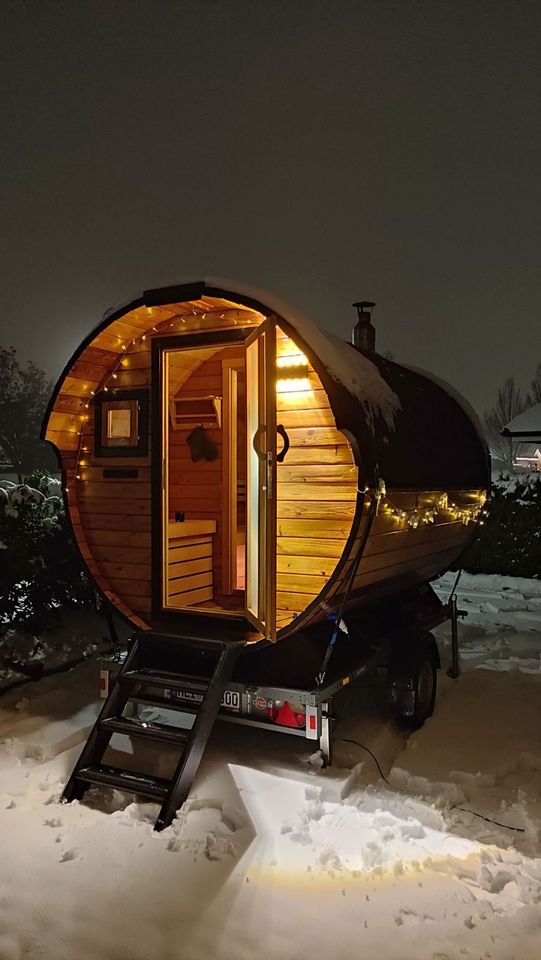 Gutschein für mobile Sauna Fasssauna Saunafass für Wellness & Spa in Heide