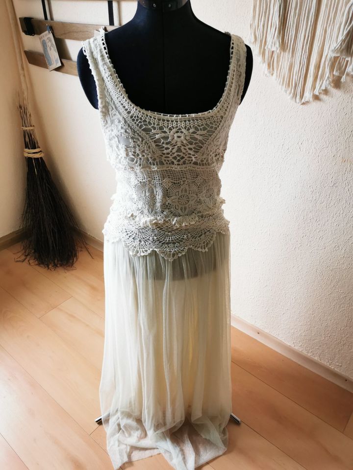 Sommerkleid Kleid Maxikleid Häkelspitze Vintage Boho Elfe in Ansbach