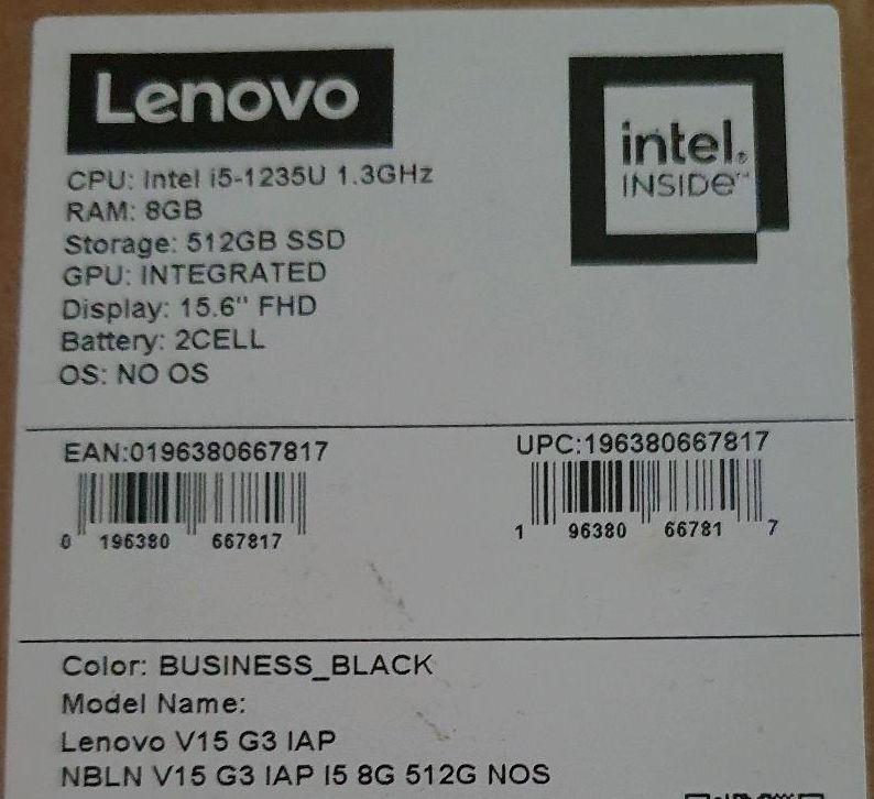 Lenovo V15-IAP G3 NEU Notebook Laptop Linux Chrome Windows in Maxhütte-Haidhof