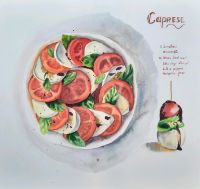 Selbstgemaltes Aquarellbild "Caprese" Dresden - Dresden-Plauen Vorschau