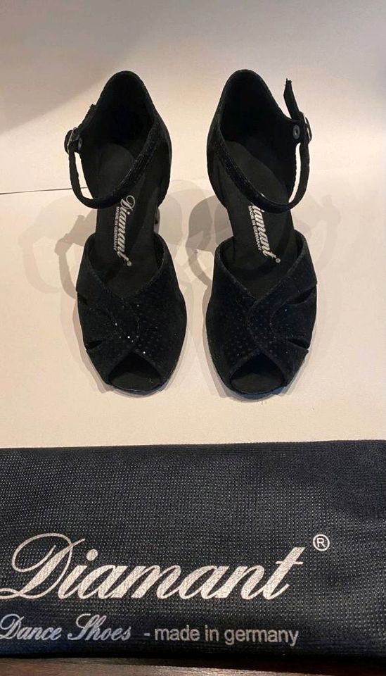 Diamant Tanzschuhe Größe 4 / 36 2/3 schwarz Latino Heel in Höfen