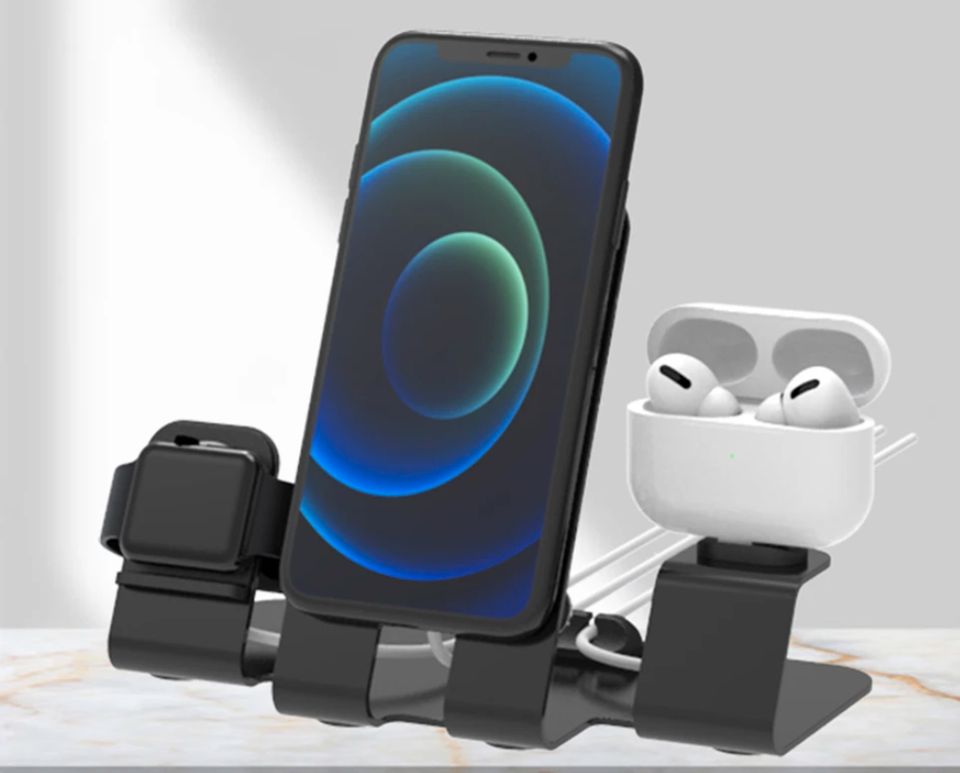3-in-1 Smartphone Stand Schreibtisch Halterung Aluminium in Singen