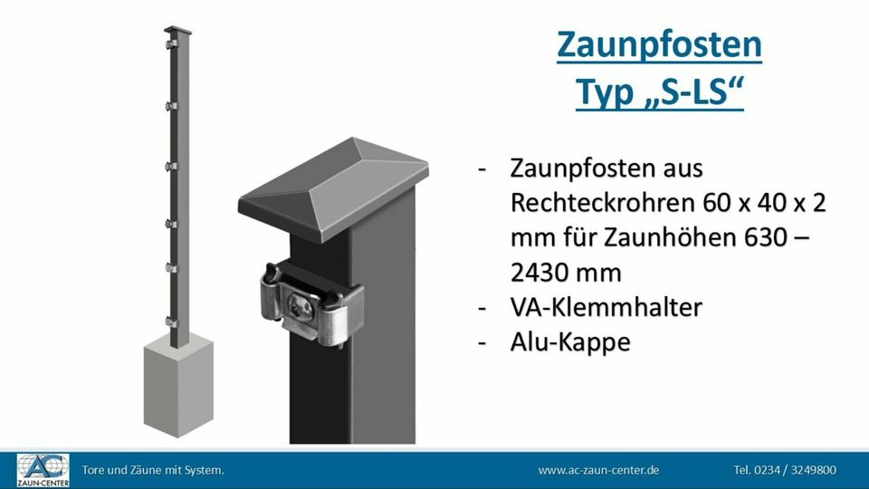 15m Zaun Set 2m Doppelstabmattenzaun Gartenzaun Doppelstab NR.16 in Bochum