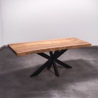 Baumstamm Esstisch 2.2m x 0.99m Nachhaltig Massivholztisch aus 1 Stück Holz Bohlentisch Baumkantentisch Baumstammkanten Wohnzimmertisch Holztisch Design Tisch Stahlbeine Edelstahl Tischbeine Nordrhein-Westfalen - Ochtrup Vorschau