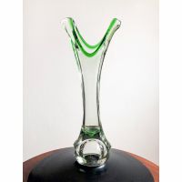 Grüne Glasvase, Glasvase Vintage, Glas Blumenvase - Höhe 36cm München - Altstadt-Lehel Vorschau