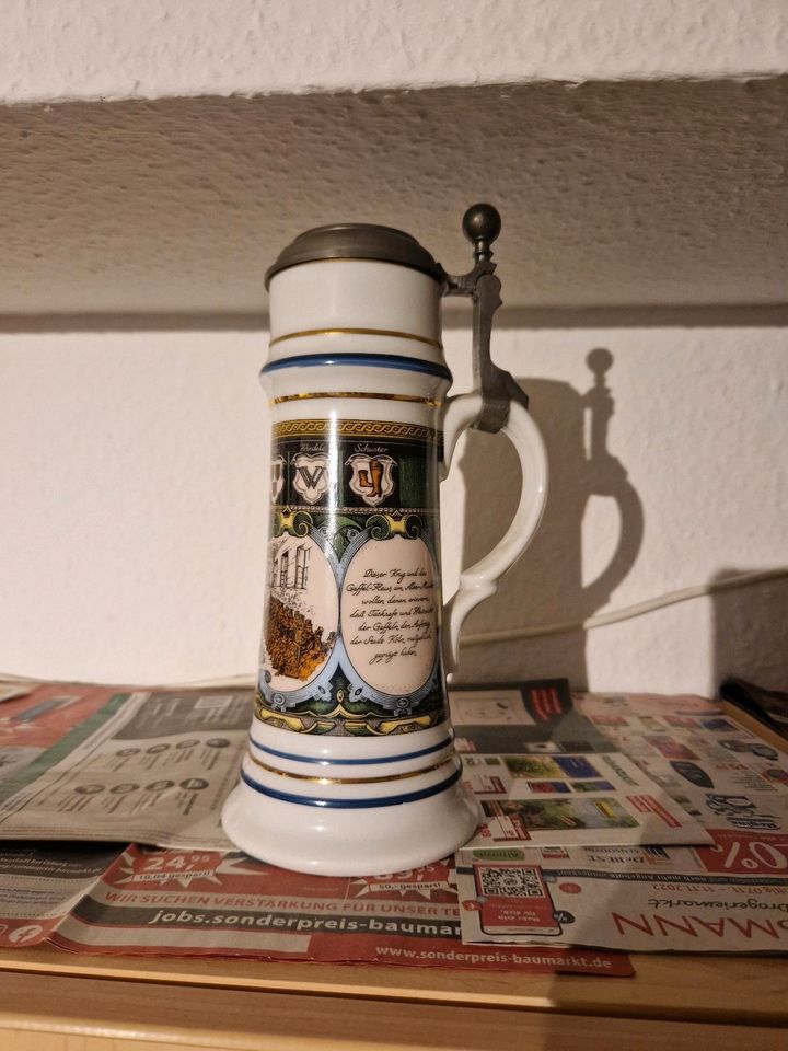 Bierkrug 0,5L mit Deckel in Mechernich