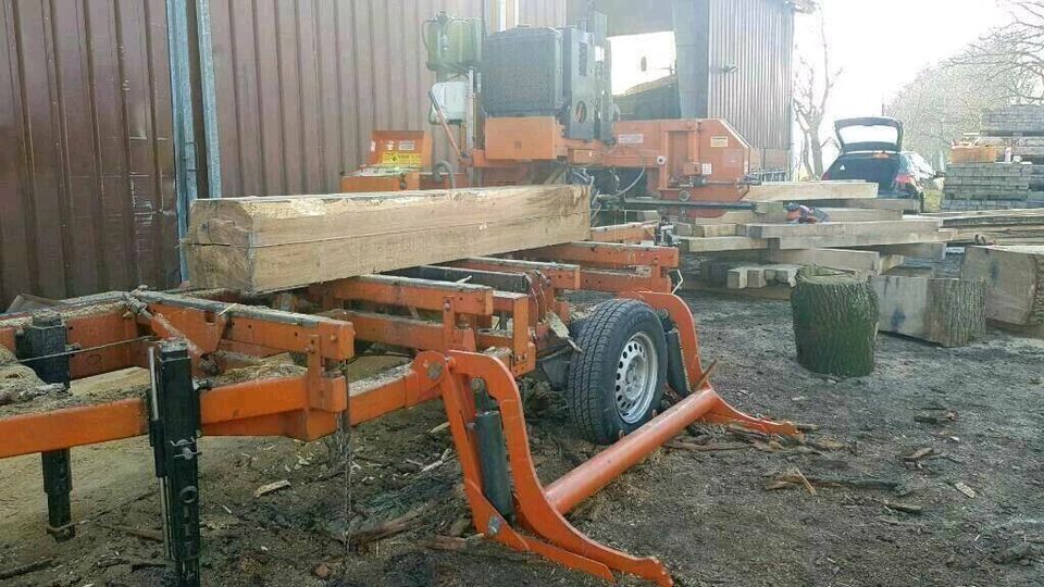 Mobiles Sägewerk Wood-Mizer Lohnschnitt Bretter Bohlen Kanthölzer in Kutenholz