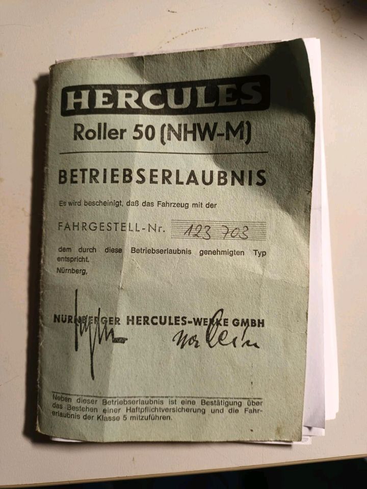 Seltener Blechroller Oldtimer Herkules KTM-Roller 50 NHW-M 1975 in Völklingen