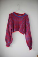 Zara Pullover cropped rot blau gestrickt Strickpullober 36 S knit Wandsbek - Hamburg Jenfeld Vorschau