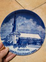 Gegr 1849 Uhlenhorst Hamburg Wandteller Blau Weiß Herzogtum Lauenburg - Geesthacht Vorschau