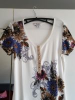 T-Shirt Gr.40/42 weiß mit Blumen und Perlen Thüringen - Tanna Vorschau