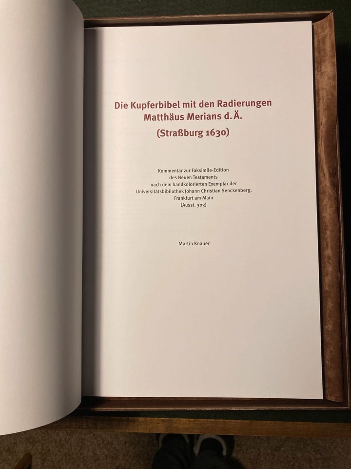 Die Kupferbibel mit den Radierungen Matthäus Merians des Älteren in Chemnitz