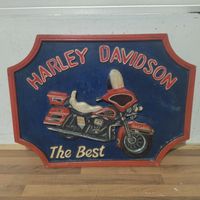 Harley Davidson Relief " The Best" Holz Handgemacht Niedersachsen - Georgsmarienhütte Vorschau