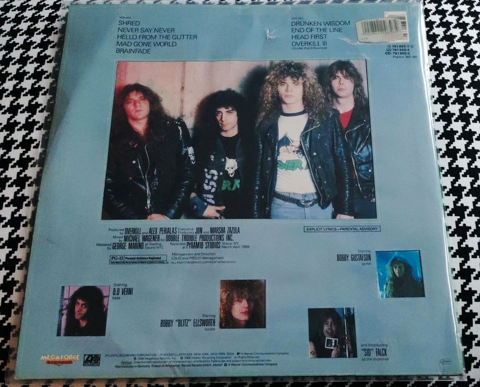OVERKILL "Under the influence" LP 1989 Thrash Speed Metal in Leverkusen