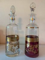 2 Kristall Karaffen Decanter mit Gold und rubinrot Nordrhein-Westfalen - Neuss Vorschau