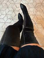 Zara Overknee Stiefel Samt Gr. 36 37 graublau Leipzig - Altlindenau Vorschau