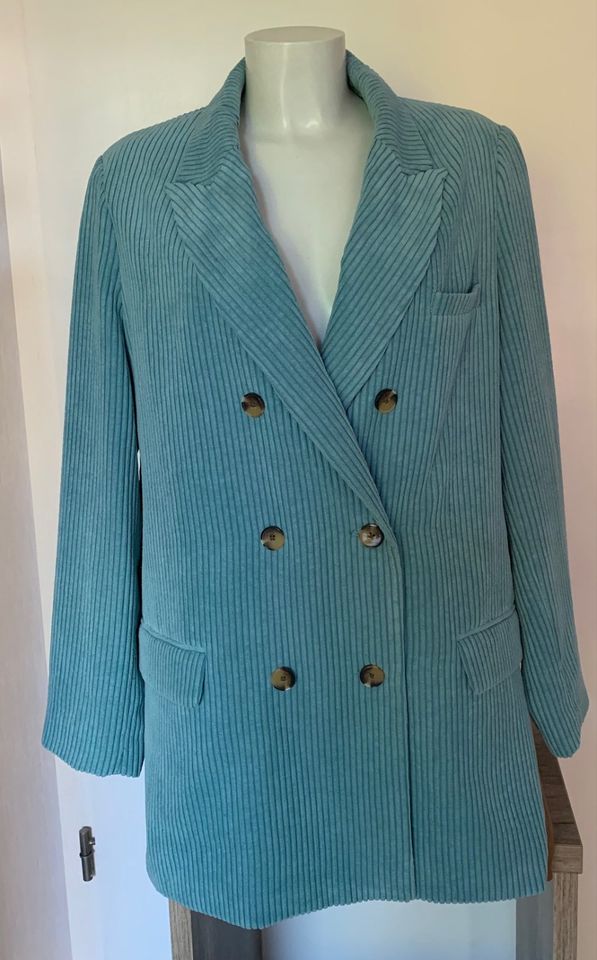 S. Oliver Damen Blazer Cardigan Jacke Blau Türkis XXL Gr. 44 Neu in Schiffdorf