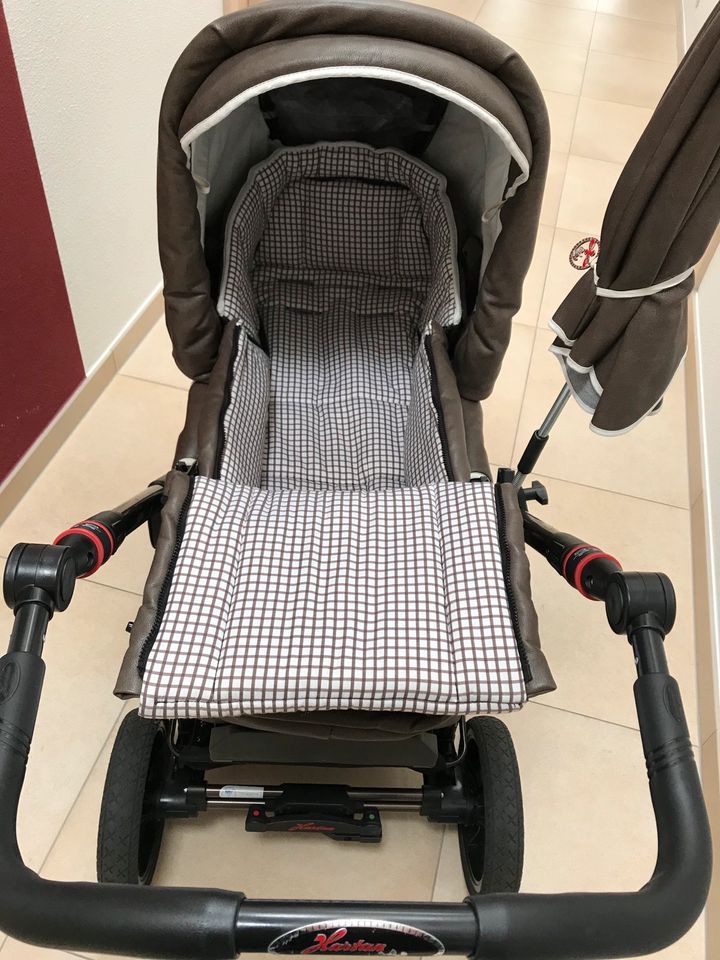 Kinderwagen HARTAN Racer GT Leder Braun in Deining