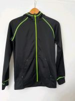 ❤️ Dünne Jacke schwarz neon grün Kapuze Sport H&M 146/152 Sachsen-Anhalt - Magdeburg Vorschau