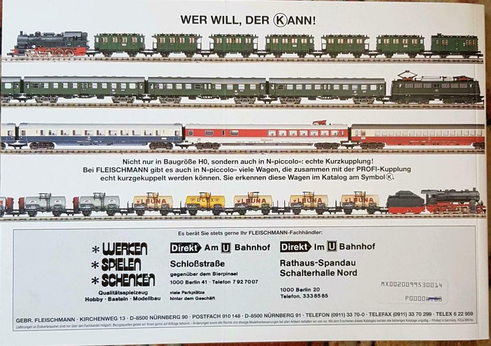 Fleischmann Katalog 1990 / 91, Top Zustand in Berlin