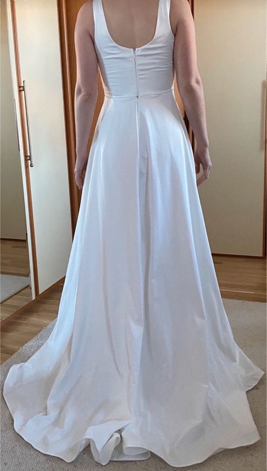 Brautkleid Hochzeitskleid Standesamtkleid Clean schlicht 36 S in Pegnitz