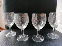 4 teiliges Vintage Set Weingläser - feines Glas Hessen - Schlitz Vorschau