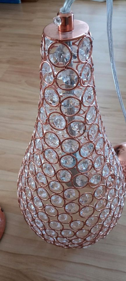 Lampe rosegold 2 Stück Hängelampe Diamant in Loffenau