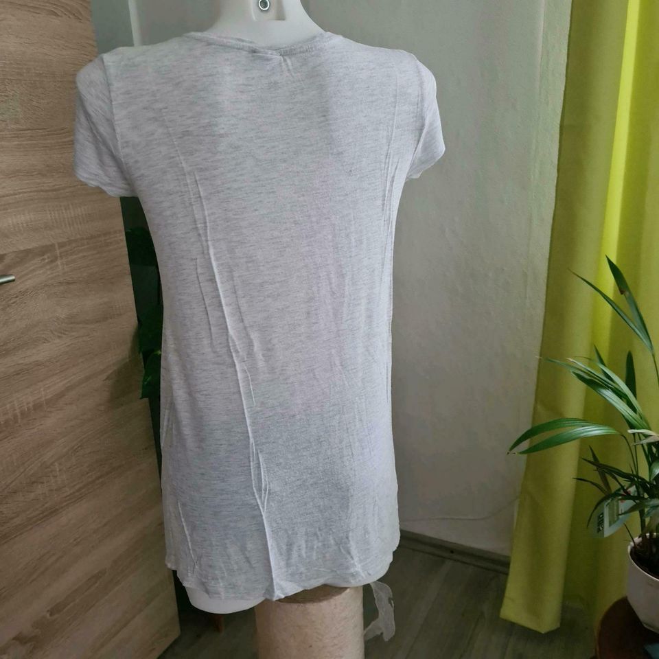 ⭐️Long-T-SHIRT Gr.158/164 grau mit Druck ⭐️ in Starsiedel