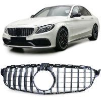 Kühlergrill Schwarz Chrom für Mercedes C Klasse W205 S205 14-18 Hessen - Calden Vorschau