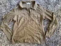 Bluse Hemd 2 stoffe Jersey khaki Cream 42 Vintage 1990er Retro Brandenburg - Oranienburg Vorschau