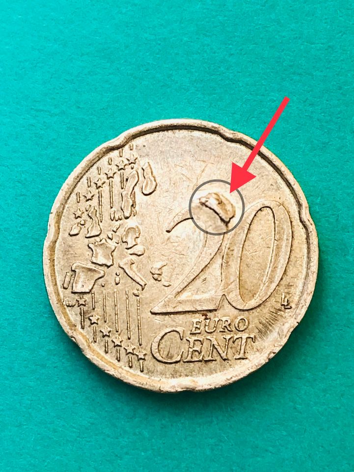 20 Euro Cent Coin  Belgien 2000 König Albert  …Prägungsfehler … in München