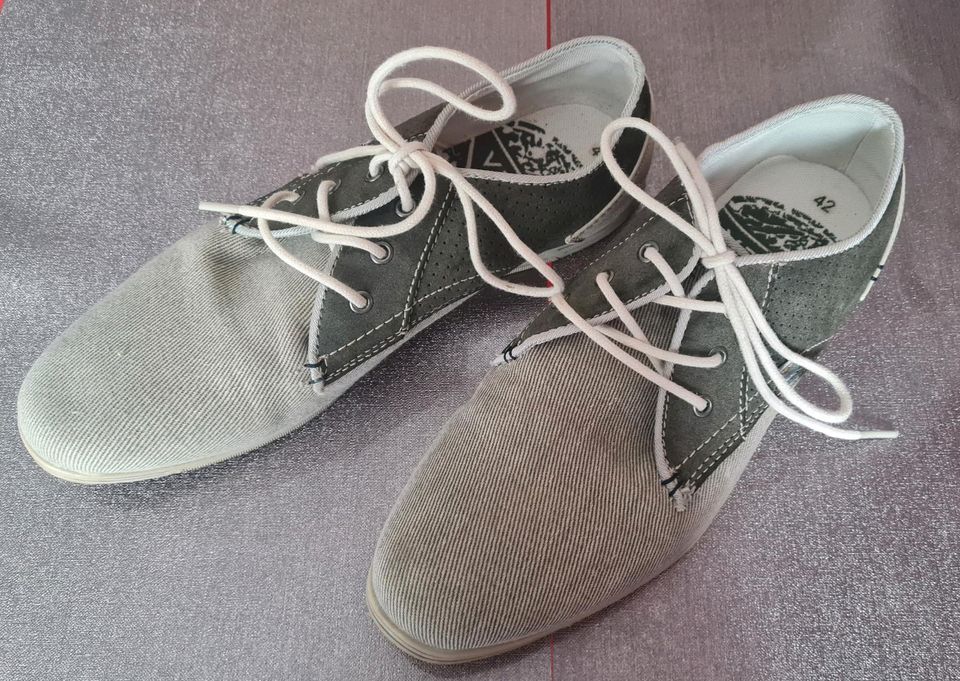 Herren Sommerschuhe in beige/dunkelgrau VENICE in Halle