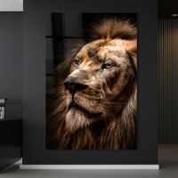 Boss Löwe - Lion Premium Wandbild, Acrylglas Poster Leinwand Deko Stuttgart - Stuttgart-Ost Vorschau