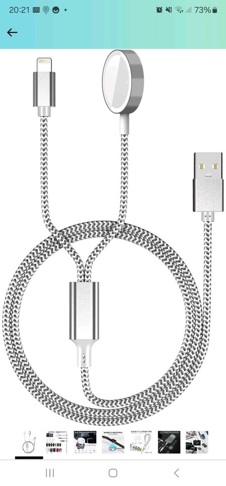 2in1 For iwatch und Phone Magnetic Charging Cable in Bad Salzuflen