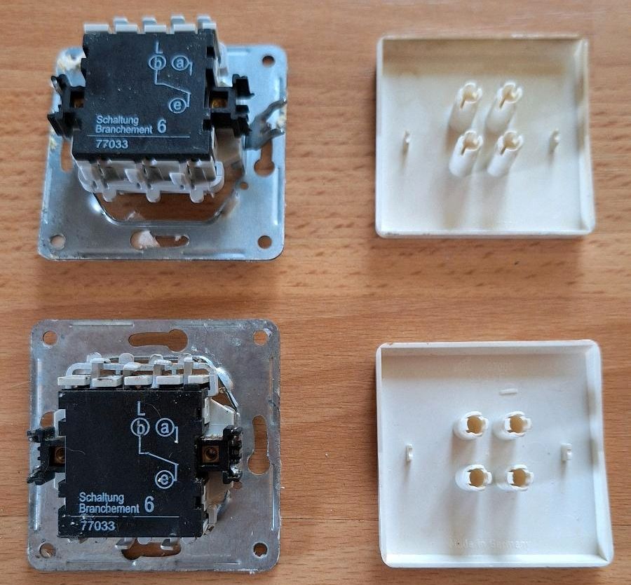 2x N&L Lichtschalter Wechselschalter gebraucht in Merzalben