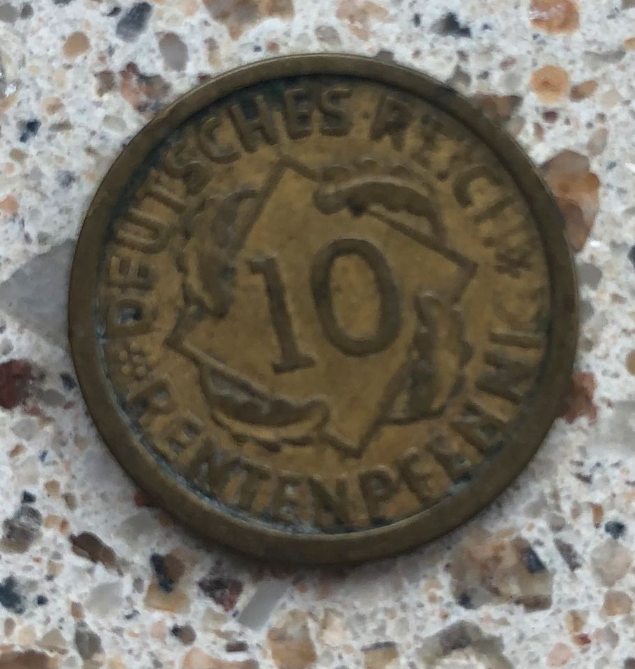 10 Rentenpfennig Deutsches Reich 1924  "A" in Niederzier