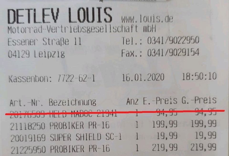 Motorradkleidung - Probiker Hose PR-16 von Louis in Leipzig