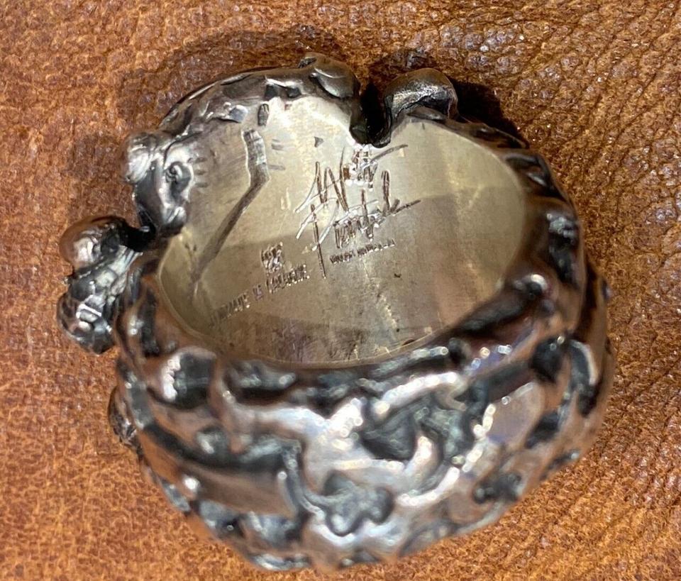 Skull Ring Totenkopf schwarzes Horn & Silber Unikat handgemacht in Köln