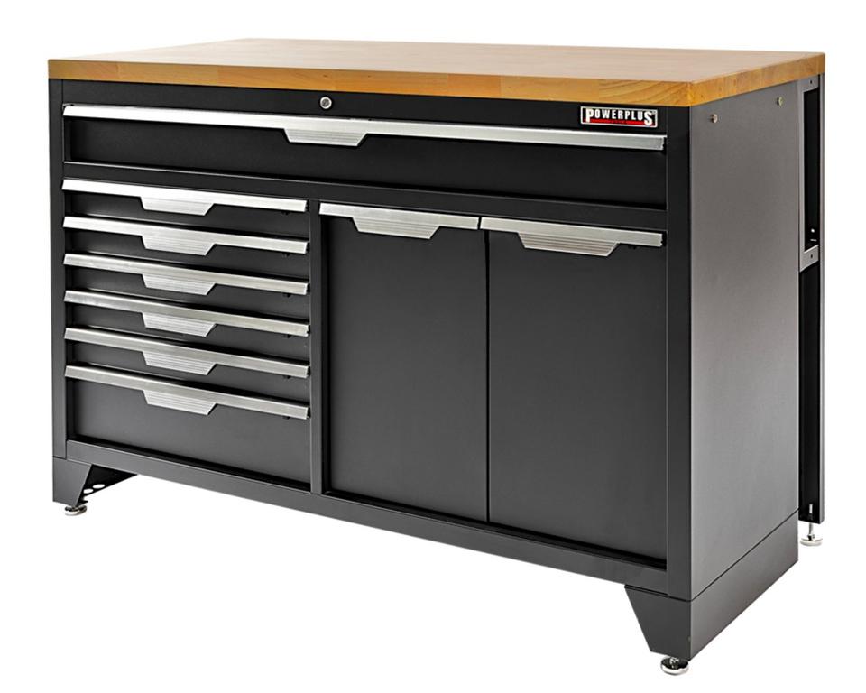 Werkzeugschrank Set - 136 cm Wandlänge, Werkstatt Set Schwarz in Großenkneten