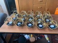 Gläserne goldene Teelichter mit blauen Glasperlen für Hochzeit Bremen - Gröpelingen Vorschau