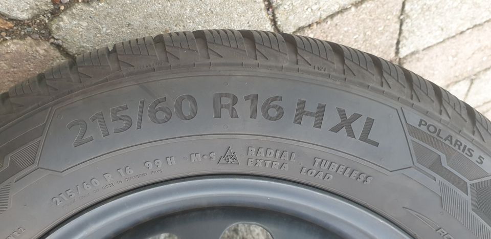 215/50R16 Winterräder komplett 5x120 Stahlfelge 6-7mm Profil in Freital