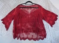 Wunderschönes Unikat Bluse aus roter Spitze oversize Leipzig - Altlindenau Vorschau