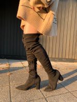 na-kd schwarze hohe stiefel 40 frau elegant spitz herbst boots Saarbrücken-Mitte - Malstatt Vorschau