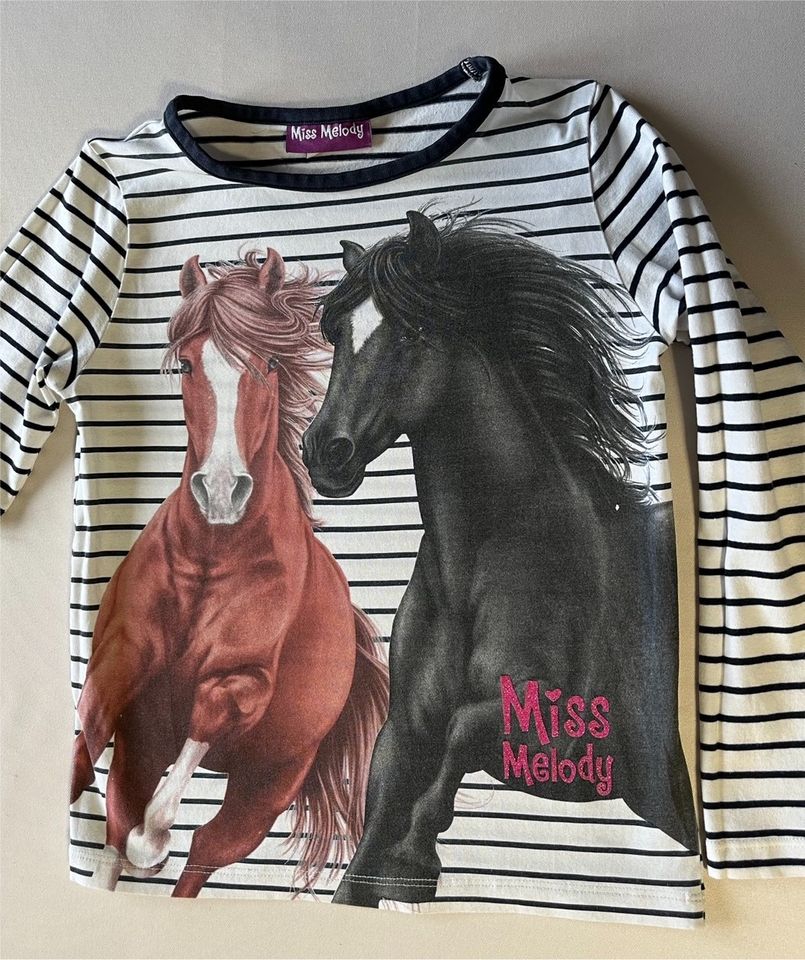 Langarmshirt 116/122, Miss Melodie Shirts mit Pferde in Borken