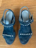 Maripe Sandaletten Sandalen Leder blau Größe 38 Saarland - Wallerfangen Vorschau