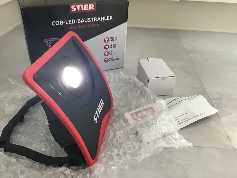 STIER Akku LED COB Baustrahler 2200 Lumen starker 7800 mAh Akku in Chemnitz  - Rottluff | Heimwerken. Heimwerkerbedarf gebraucht kaufen | eBay  Kleinanzeigen ist jetzt Kleinanzeigen