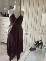 Zara Midikleid  Boho Perlenstickerei Neckholder braun Gr. L Leipzig - Knautkleeberg-Knauthain Vorschau