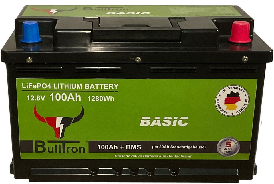 BullTron Basic 12.8V LiFePO4 100Ah inkl. BMS mit 100A Dauerstrom in Hannover